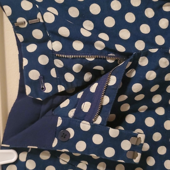 Jcrew brand navy blue and white polka dot shorts - Picture 2 of 4